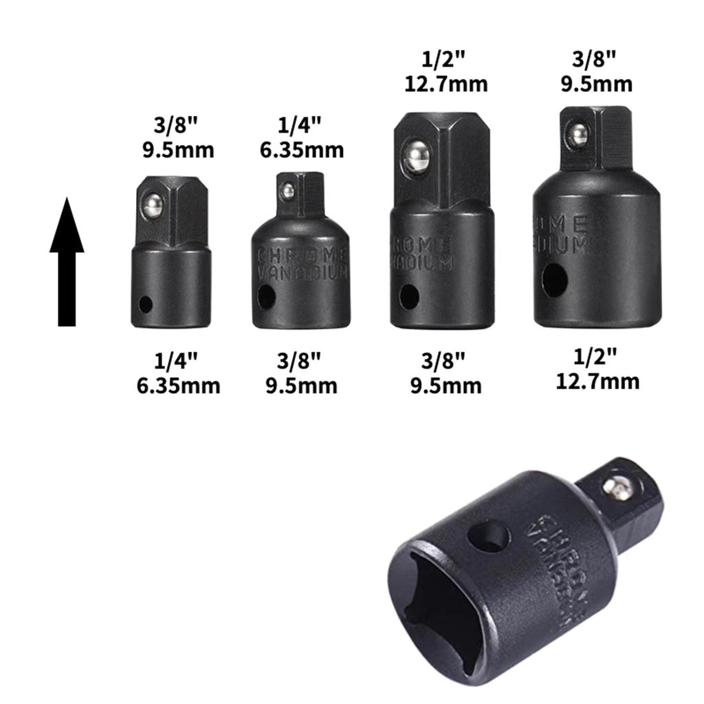 Multi Functional Impact Socket Adapter and Reducers Extension Socket Adapter Conversions Kit Quick and User Friendly