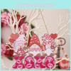 Charming Pink Wooden Gnome Love Hanging Decoration For Valentines Day Festivities