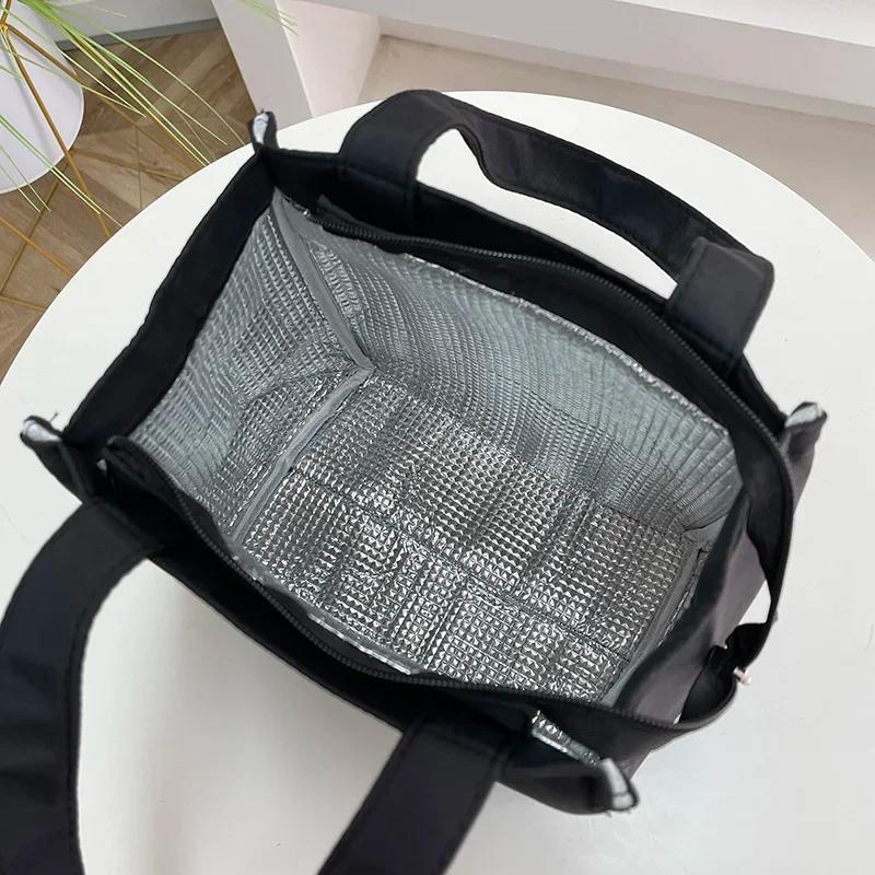 High Capacity Lunch Bag with Aluminum Foil Insulated Thermal Cooler Lunch Box Tote Picnic Travel Pouch Oxford Cloth Handbags