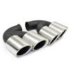 Porsche Cayenne GTS Black Quad Tailpipe Trim (11-24 Years)