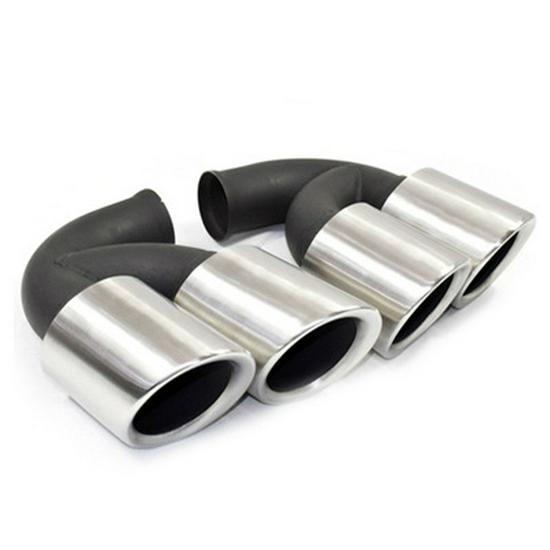 Porsche Cayenne GTS Black Quad Tailpipe Trim (11-24 Years)
