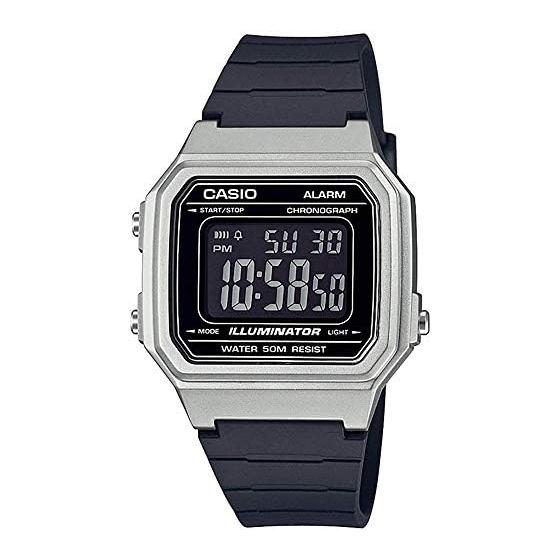 [Casio] Casio Standard W-217HM-7B Часы Мужские Женские Детские Мальчики Девочки Дешевые Casio Чипкаши Цифровые Дата Серебристый Черный Зарубежная Модель