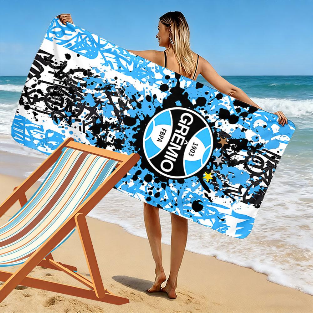 Grêmio Logo Blue Abstract Towel Beach Towel Quick-drying for Travel Outdoor Sports Jogging Beach and Swimming