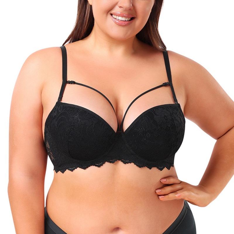 

Large-size Breathable Large-cup Underwire Bra for Smaller Sagging-resistant Breasts 34B чёрный