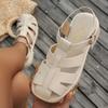 New Women's Thick Bottom Leather Comfortable Breathable Arch Support Non-slip Wear Sandals - Fashionable Muffin Shoes