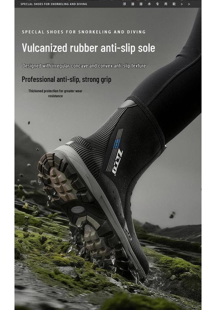 ZCCO 5mm Thickened Non-slip High-top Diving Boots for Snorkeling, Beach, and Fishing