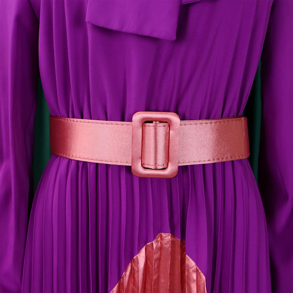 YYFS Modă Femei Primăvară Toamnă Imprimeu Bloc de Culoare Mânecă Lungă Talie Înaltă Rochii Casual