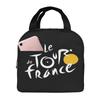 Tour De France Vlag Print Lunchtas voor Meisjes Grappige Lunchbox Leuke Picknick Koeltas Draagbare Rits Oxford Thermische Lunchtassen