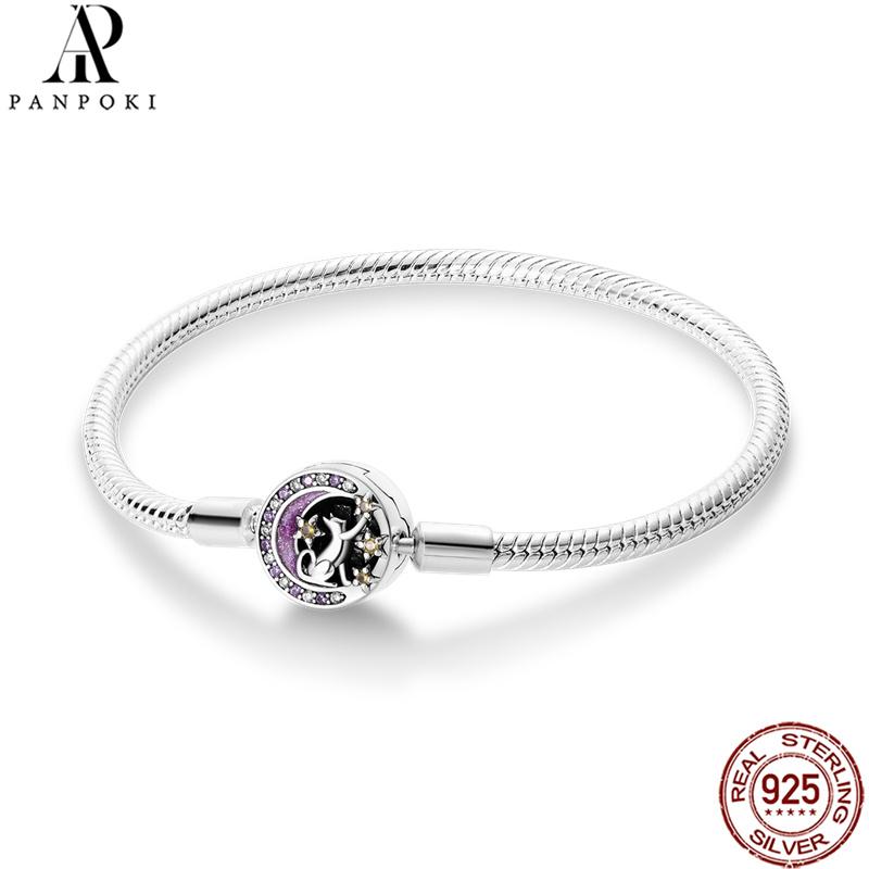 20 Style Original 17CM-20CM 925 Silver Snake Basic Bracelet Heart Moon Star Women DIY CZ Jewelry Fit Beads Charm