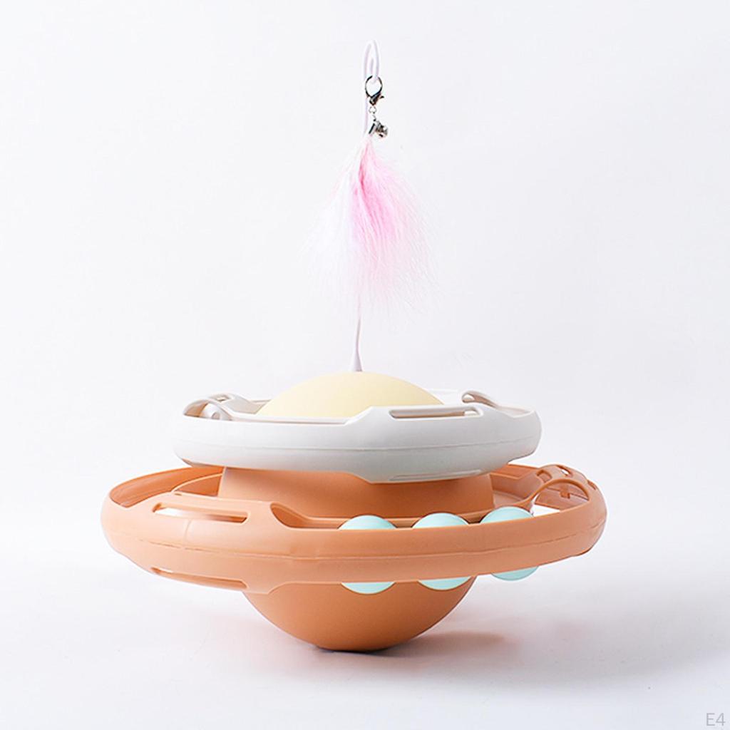 Degree Cat Tumbler Toy Teaser Toys Turntable Teasing Feather