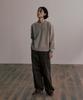 HOOVES Wool Blend V-Neck Crop Knit [Beige]