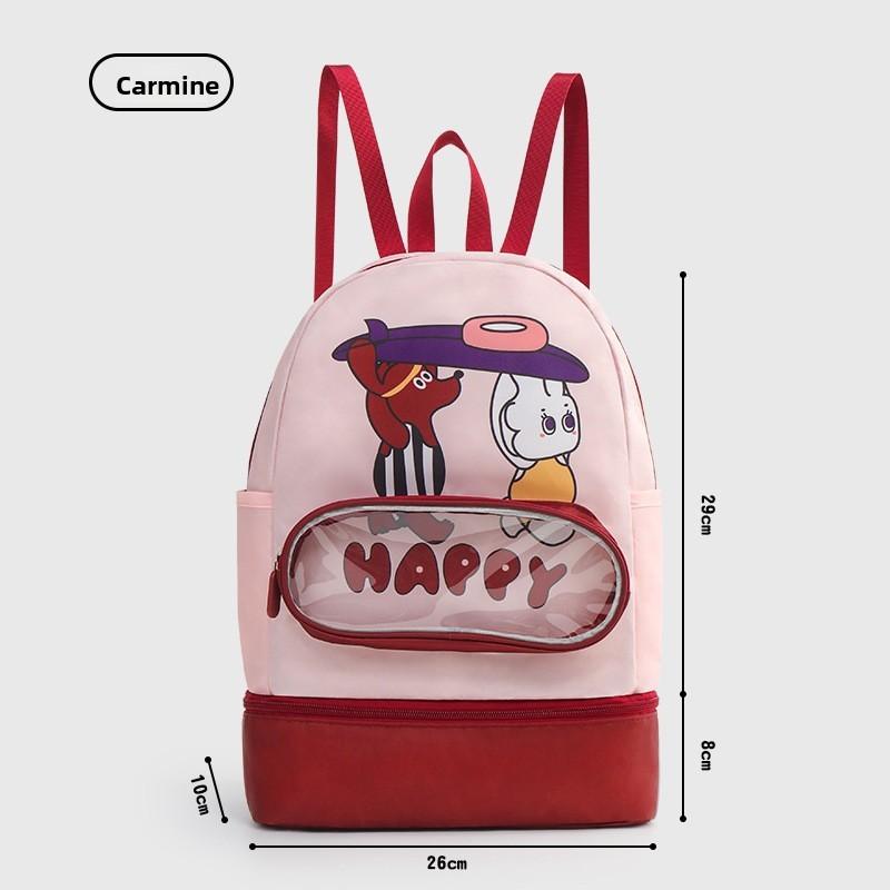 Childrens Swimming Bag Cute Cartoon Backpack With Waterproof Dry Wet Separation For Outdoor Sports