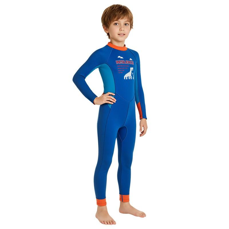 Children's Diving Suit 2.5MM One-piece Warm Boys 'swimsuit Long-sleeved Cold-proof Surfing Snorkeling Sunscreen
