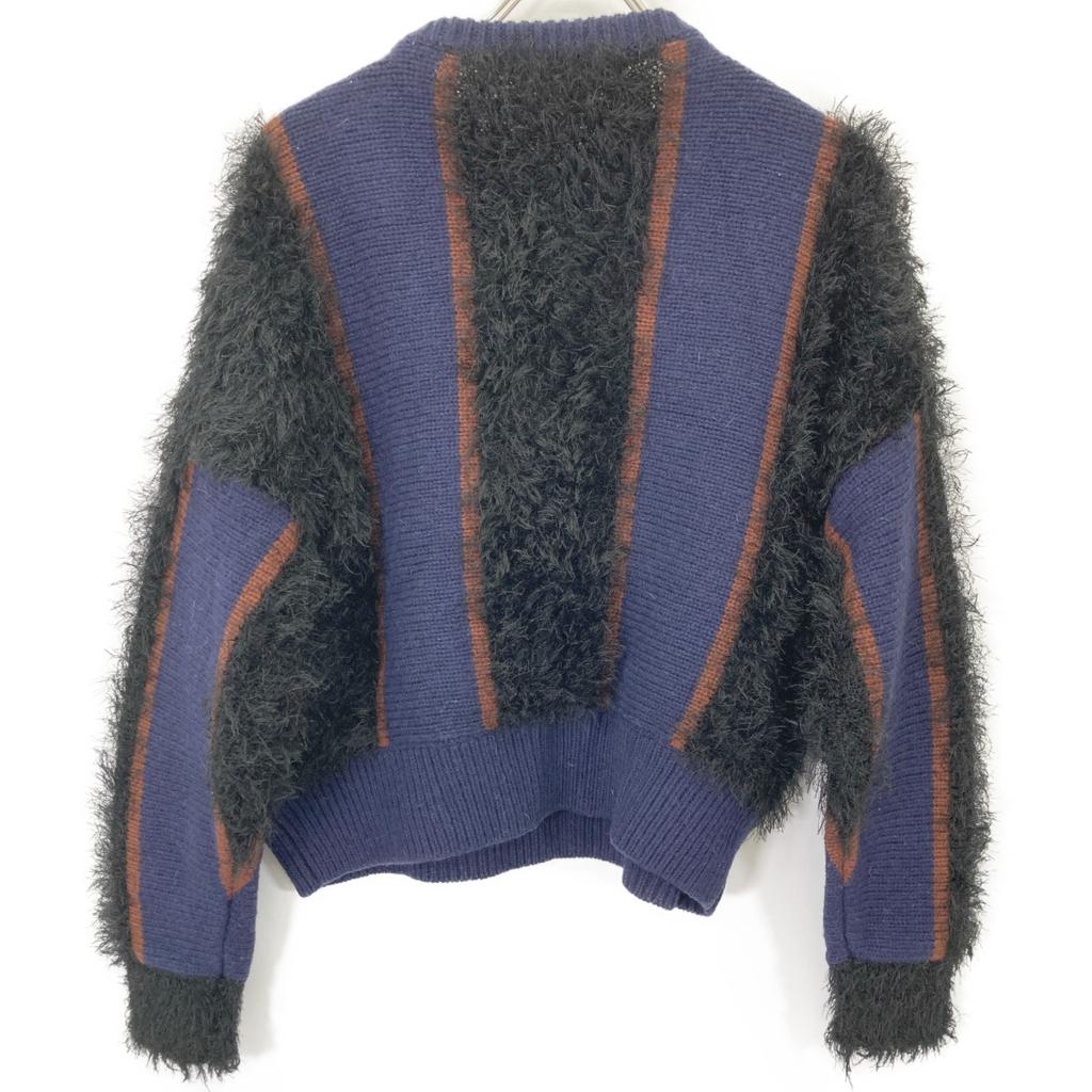 TOGA PULLA Pulla [Good Condition] TP22-XN272 Mole knit pullover Sweater/ tops 38 Navy x blackUsed