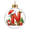 Indoor Outdoor Xmas Hanging Ornaments 26?Letter Acrylic Christmas Ball Ornament, 3D Crystal Style Alphabet Gift Ideas for Family Pendant, Tree Home