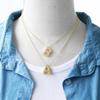 Alphabet 26 Letters Necklace Gold Color Women Sweater Chain Simple A-Z Letter Clavicle Chain  Daily