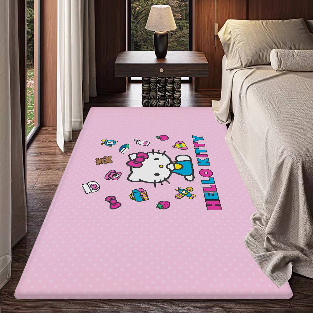 H-Hello Kitty Floor Mat Rectangle Anti-slip Home Soft Badmat Front Door Indoor Outdoor Mat Welcome Doormat