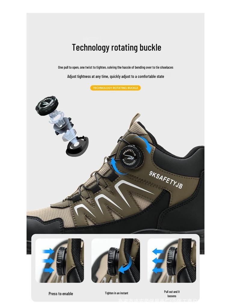 ComfortTech High-Top Safety Shoes - Anti-Smash, Anti-Puncture, Wear-Resistant and Comfortable for Long Standing