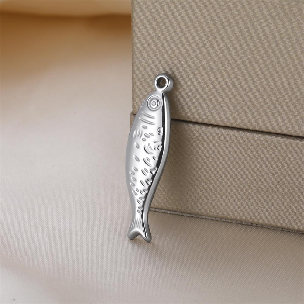 3 pcs Fish Stainless Steel Charms for Necklace Bracelet Marine Fish Pendants for DIY Jewelry Making Accessories Wholesale Gifts