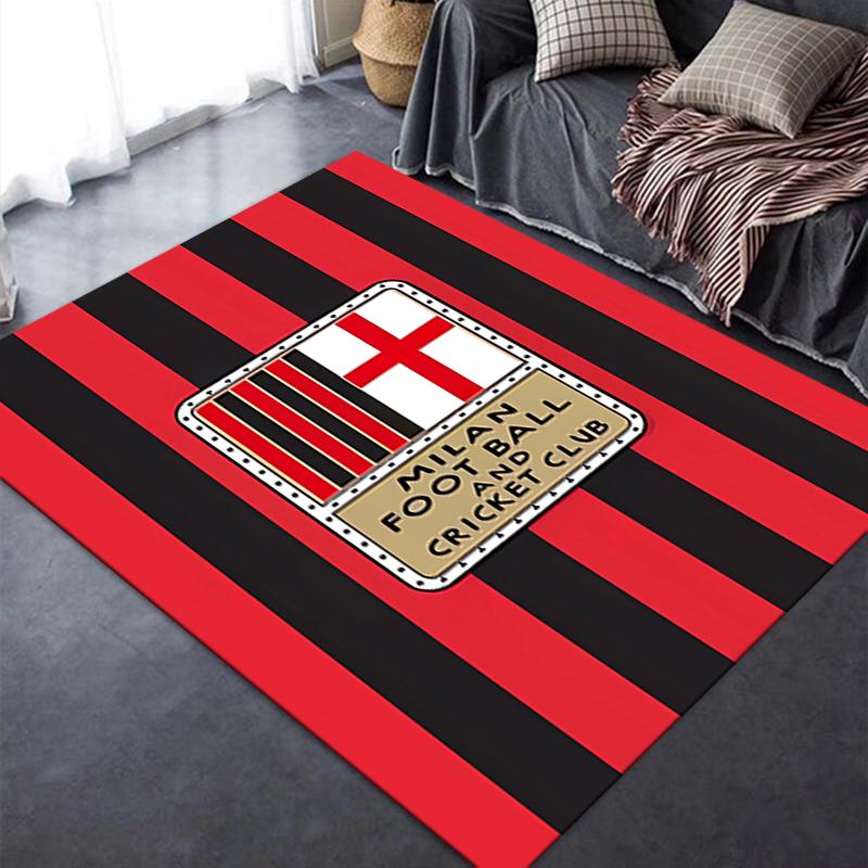 Nuovo Tappeto AC Milan 2025 per Soggiorno Camera da Letto Casa Decorazione Divano, Tappetino Antiscivolo per Giochi Bambini 05