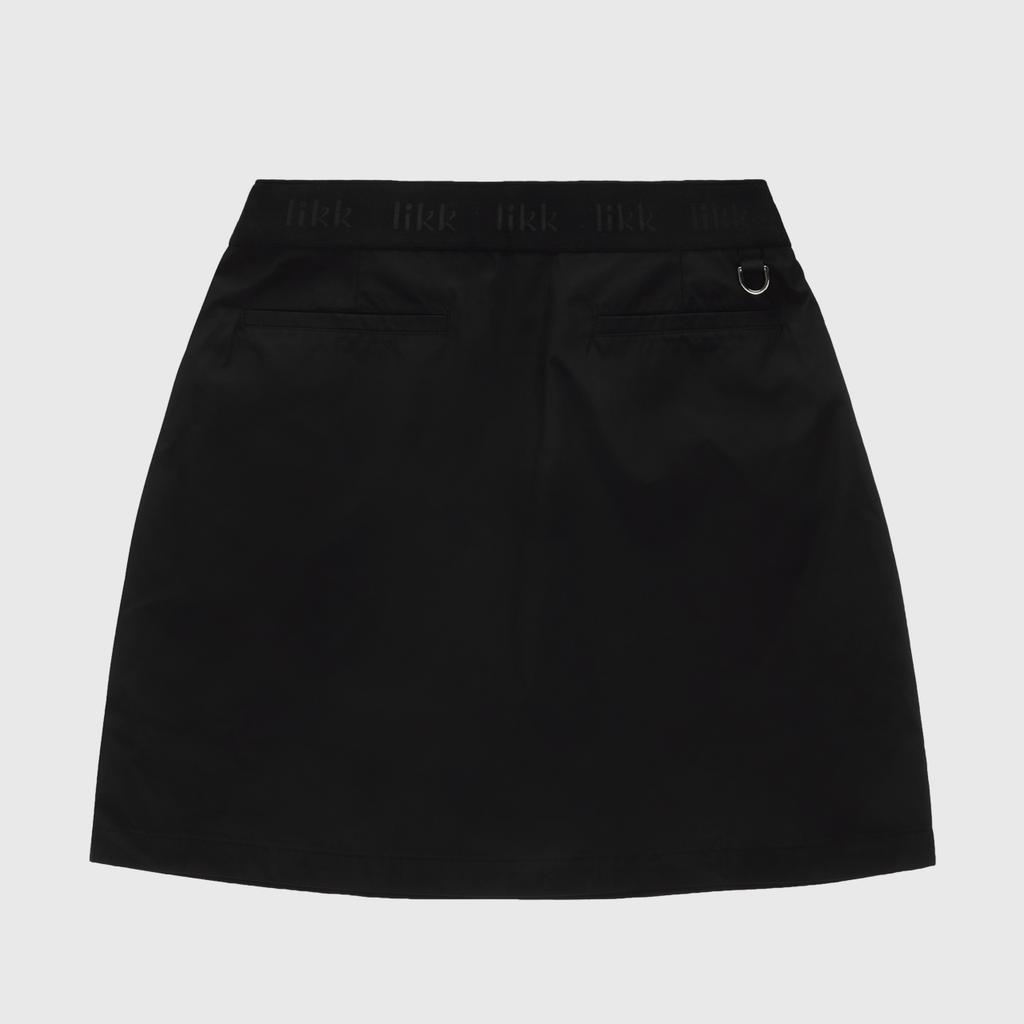 LIKK Side Slit Backband Mini Skirt (Black)_L4A1-Sk04C