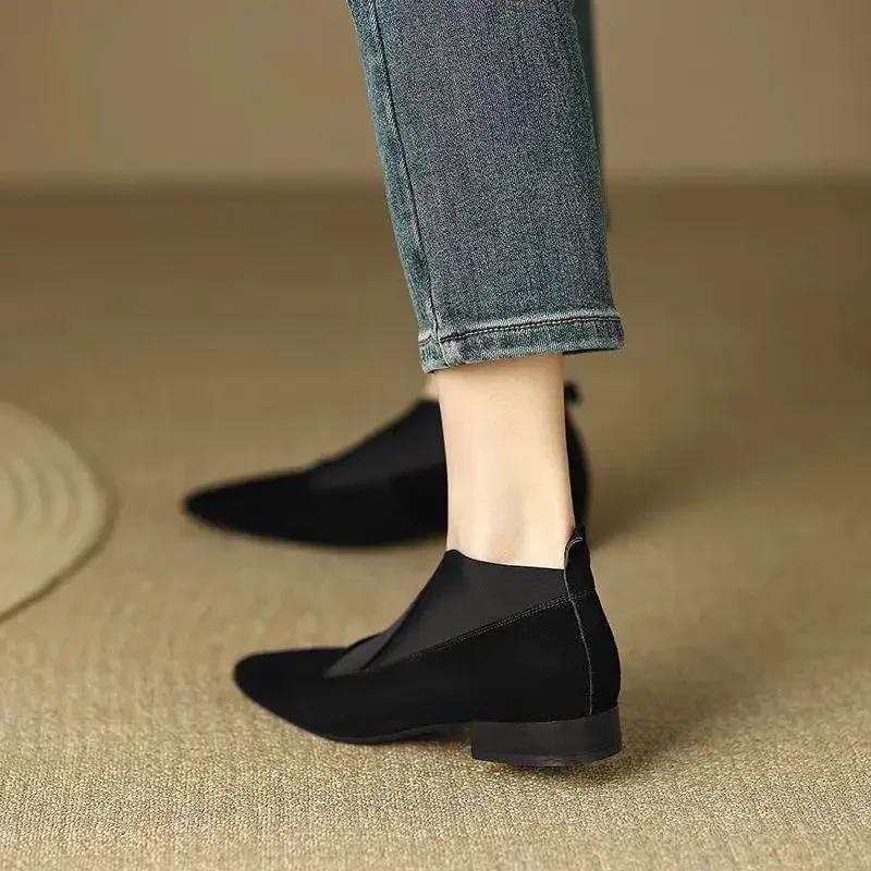 Women's Loafers Luxury Elegant Artificial Leather Casual For Women 2025 Comfortable Outdoor Fashion Low Heels Pointed Toe Shoes