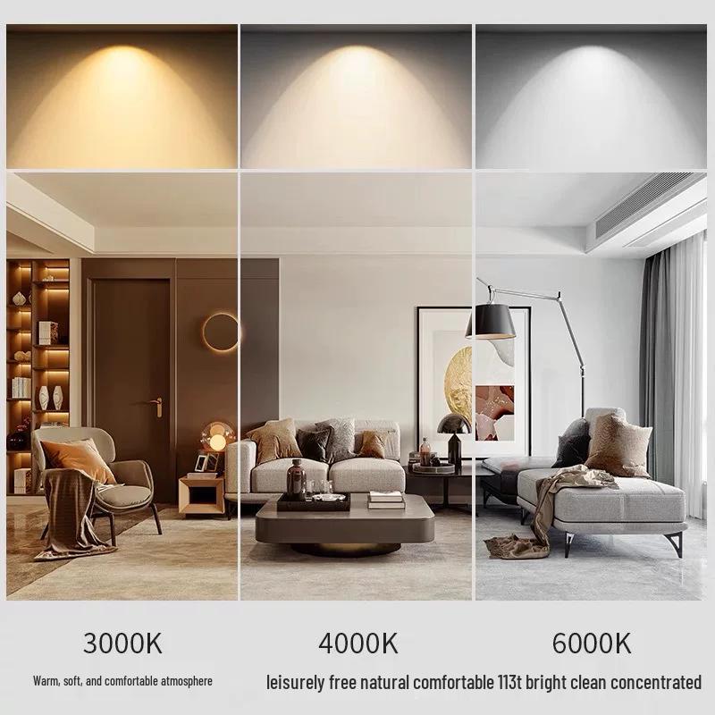 Double-Head Recessed Anti-Glare Square Spotlight with Deep Cup for Living Rooms