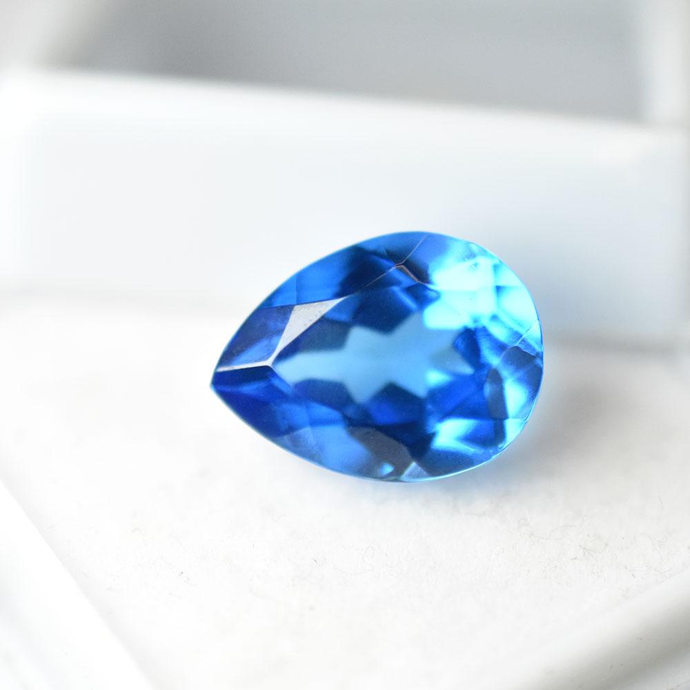 7.20 Ct Natural Ceylon Blue Sapphire Pear Cut Certified Loose Gemstones For Gift