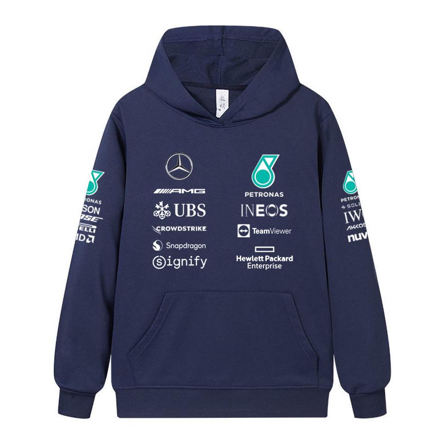 Red Bull חליפת מרוצים F1 המילטון ג'ורג' ראסל קפוצ'ון מדים קבוצתיים