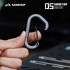 2pcs Stainless Steel Spring Snap Hook Safety Metal D-shaped Connection Buckle Carabiner Black/Grey Quick Release Diving Hook