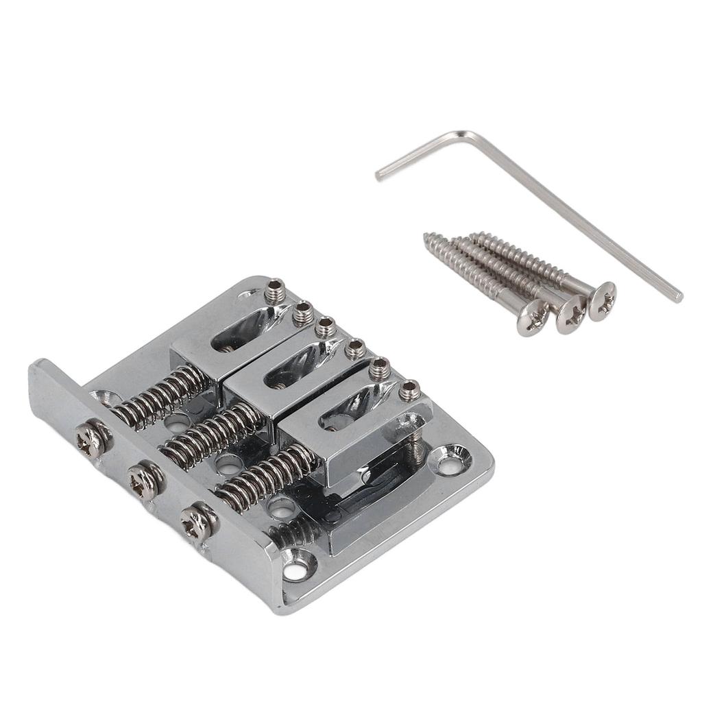 3 String Guitar Hard Tail Bridge Metal Decorative Electric Guitar Bridge for Cigar Box