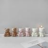Cute Bear Silicone Candle Mold DIYs Handmade Soap Plaster Ice Cube Baking Mould Scented Candle Making for Birthday Party