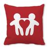 Red Heart Valentine's Day Digital printing short plush pillow covers decorative for car sofa office cushion cover home goods