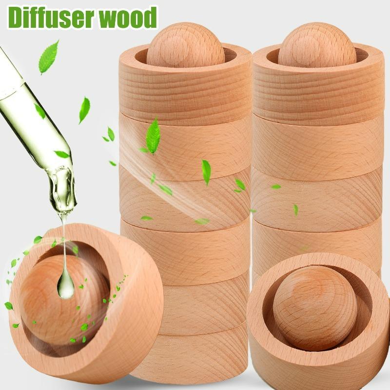 10/1x Wooden Essential Oil Diffuser Wood Aroma Fragrance Oil Aromatherapy Diffuser for Household Office Car Bedroom Living Room