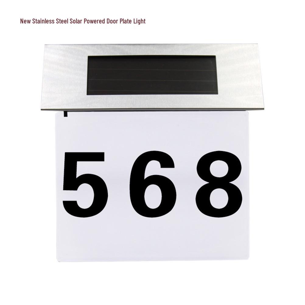 Solar LED House Number Light - Wall-Mounted Light Control