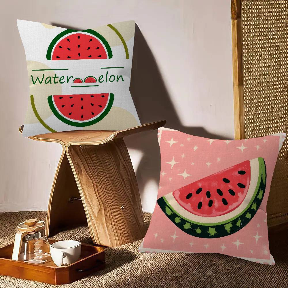 Cartoon Watermelon Fun Pillowcase Toon Gift Cushion Cover Bedroom Home Sofa Chair Seat Decor Pillow Case
