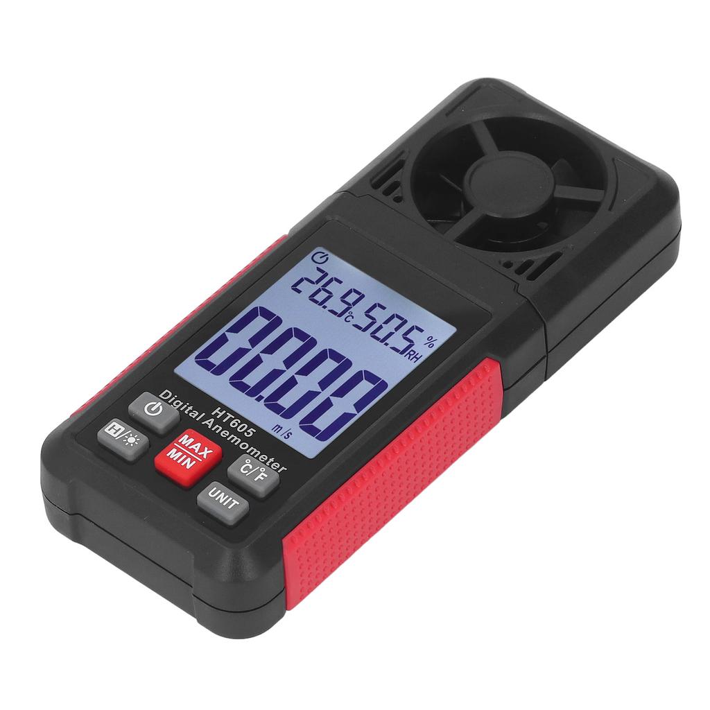 Digital Anemometer 5 Blades Small Resistance Fast Accurate Measurement Air Flow Wind Speed Tester with Backlit