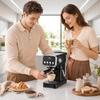 Espresso Machine, 20-Bar Cappuccino Coffee Maker with Frother Wand, 1.2 L Water Tank, Black