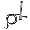 Beer Keg Pump 4in D System Chrome Iron Easy Operation Tight Sealing Keg Tap with Faucet Hose for