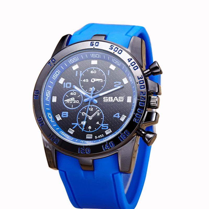 PDTO New Men Luxury Stainless Steel Sport Analog Quartz Modern Fashion Wrist Watch