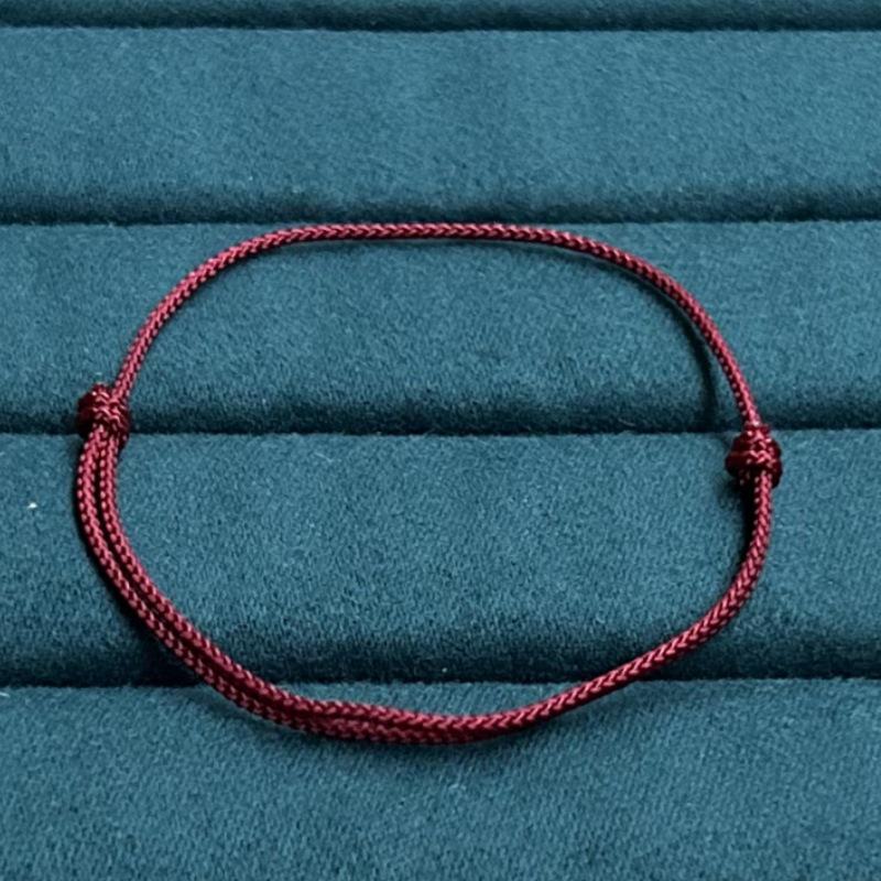 Ensemble bracelet et bracelet de cheville en corde rouge tissés à la main avec symboles du zodiaque - Style ethnique 