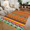 Böhmischer Vintage Spitzen-Teppich mit mehrfarbiger floraler geometrischer Dekoration Anti-Rutsch-Fußmatte Böhmischer Wohnzimmerteppich