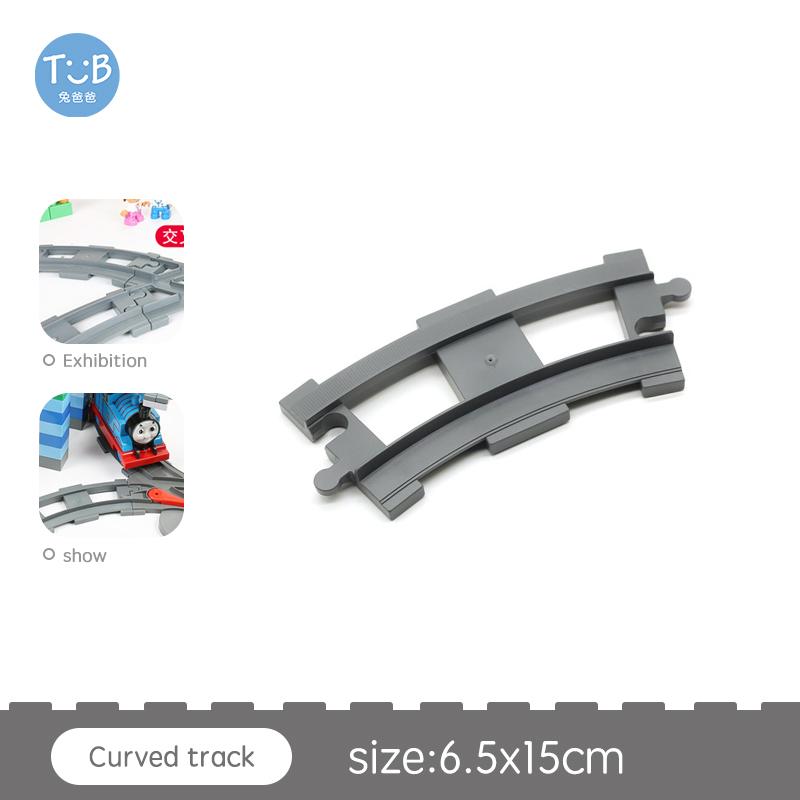 Big Size Block Bricks Train Tracks  Traffic Stop Lights Straight Duploes Black Accessories Diy Hot Toys For Children Baby Gift