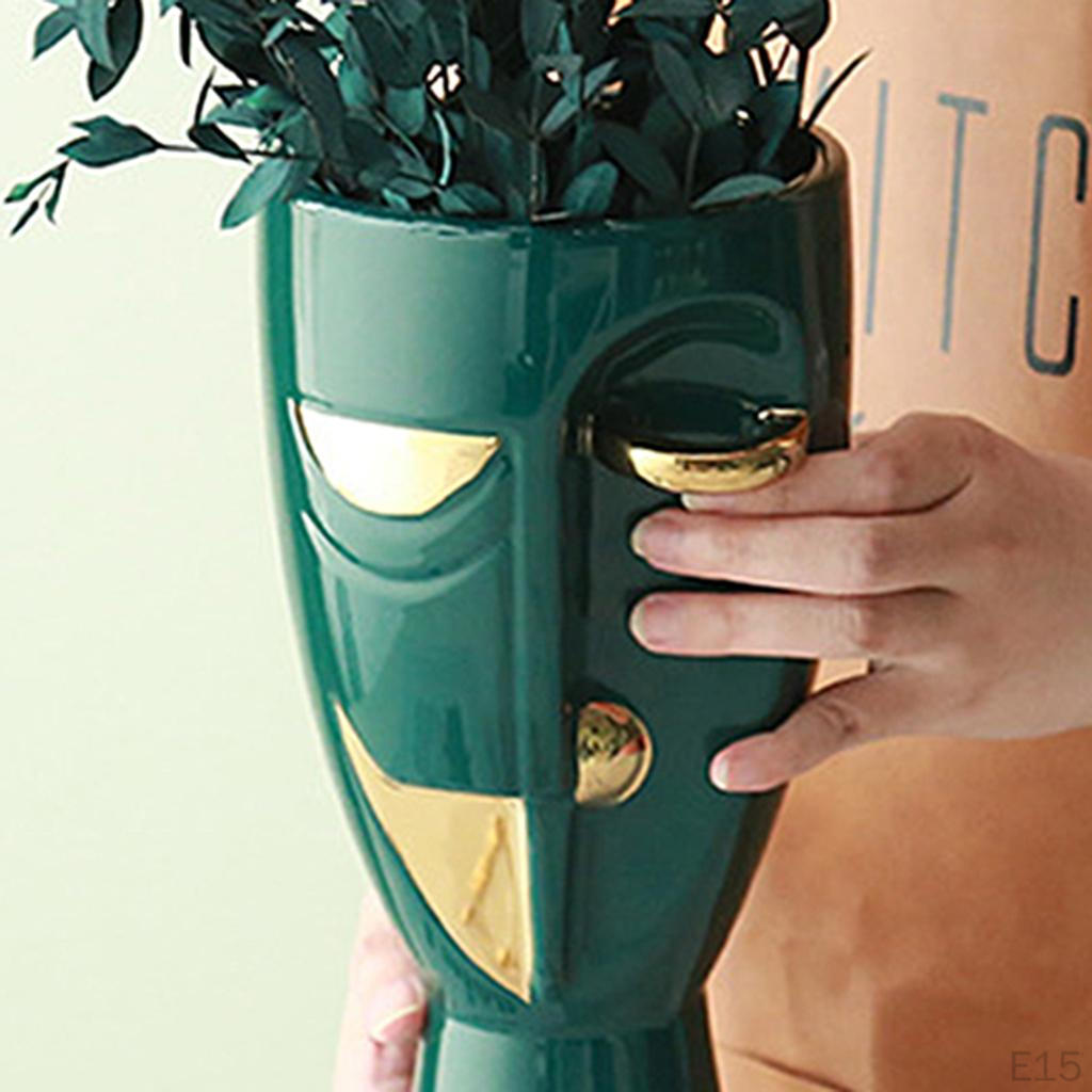 Vase, Head and Center Piece Flower Decorative Bud Vase Modern Ceramic Planter