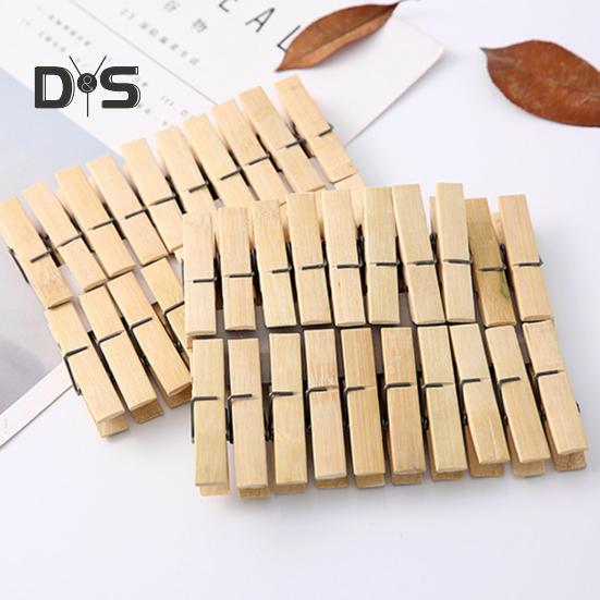 100Pcs Bamboo Clips Clothespins Easy To Use Heavy Duty Rust Resistant Laundry Clip Hangers Multipurpose Clips