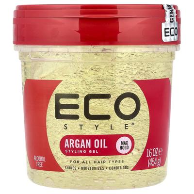 Eco Style, Stylinggel, Maxstadga, Alla hårtyper, Arganolja, 454g (16 oz)