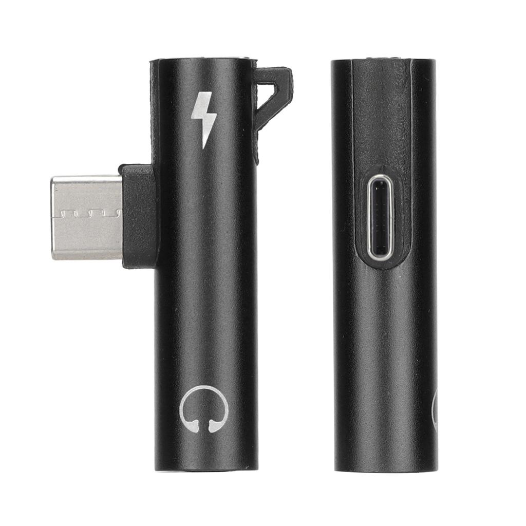 2PCS USB C to 3.5mm Audio Adapter 2 in 1 Audio Charging USB C to Audio Jack ABS USB C to AudioJack for Phone Tablet