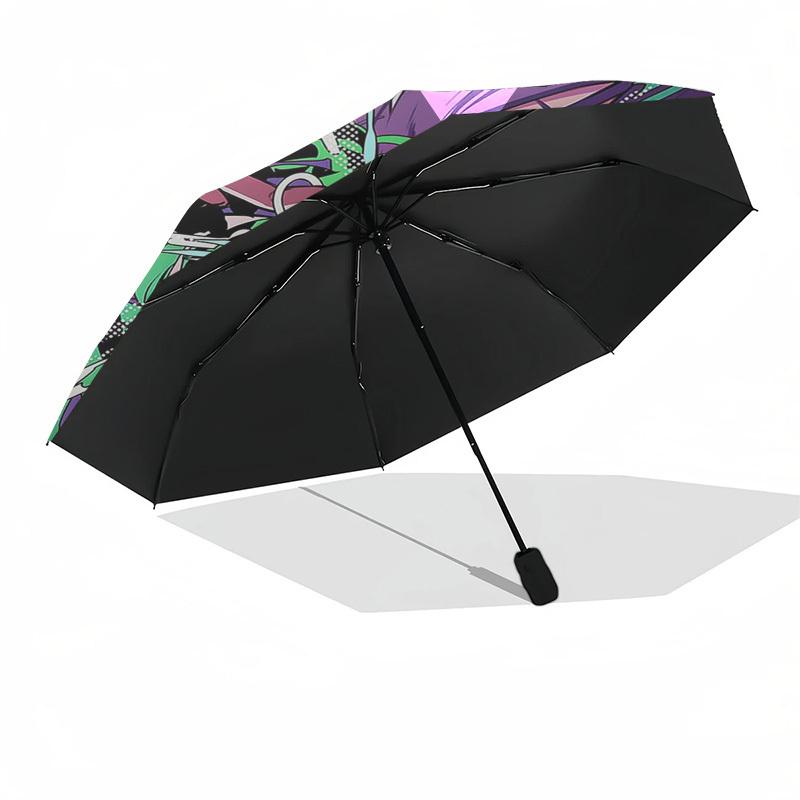 1pc Automatic Folding Umbrella with Anime Character Design - Portable 3-Fold Outdoor for Fans, Travelers, Daily Use, and Gift Giving.U048