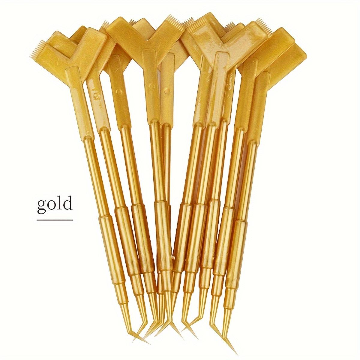 

10Pcs/bag Eyelash Perm Wands Y Brushes Eyelash Lifting Kit Curlers Curl Eye Lash Extension Tool Lash Clean Comb золотистый