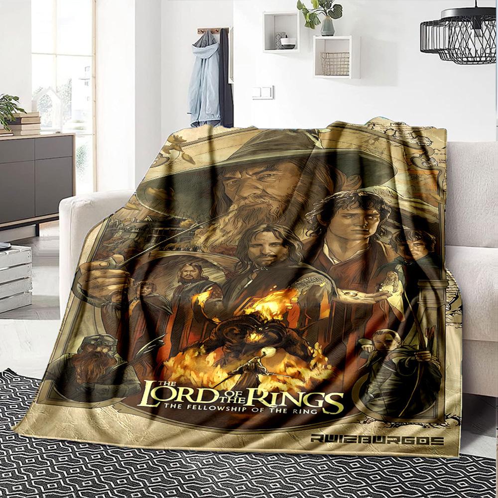 1pc Gandalf Fellowship Flannel Blanket Soft Warm Throw for Home, Office, Travel, All-Season Cozy Bedding Gift L1469